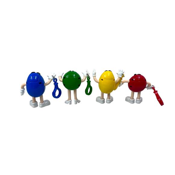 M&M"s Mars Blue Green Yellow Red Character Candy Dispenser Keychains 4" tall.‎ - Picture 2 of 9